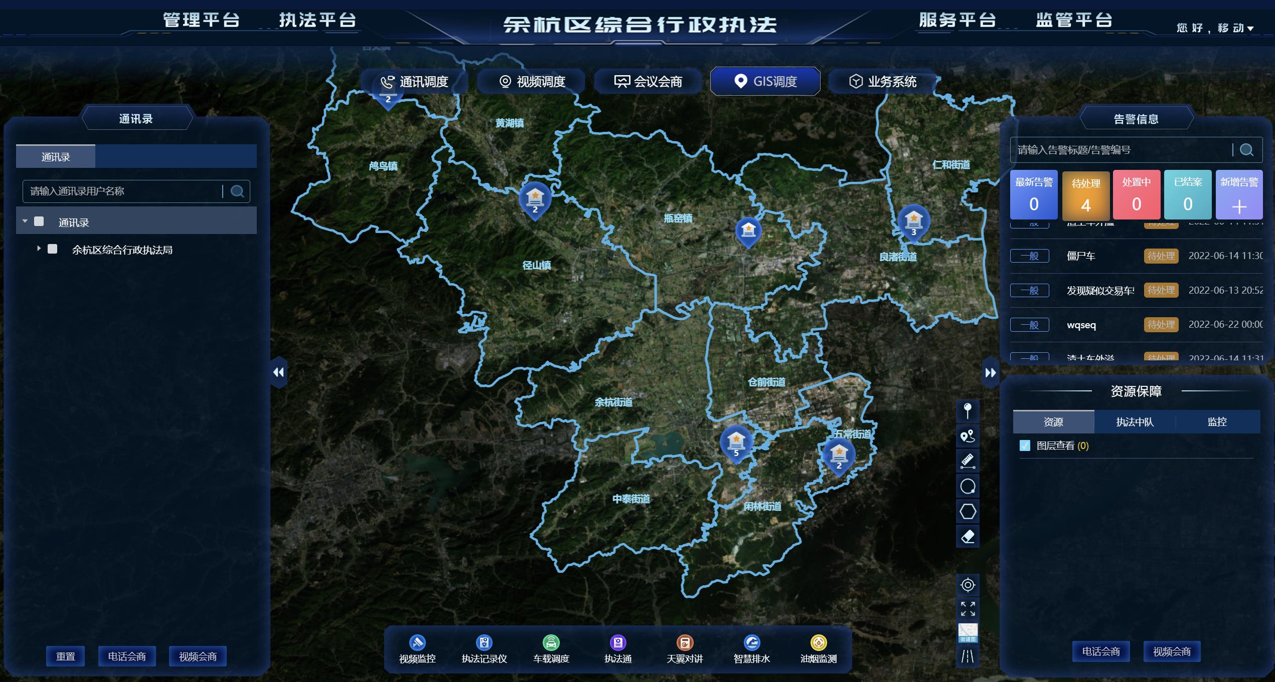 杭州城区六位一体一网统管平台